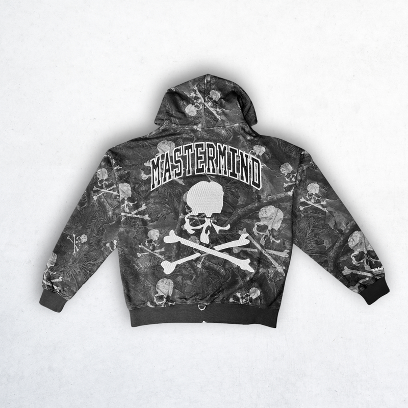 MASTERMIND X M&N PRINT ZIP UP HOODIE MASTERMIND X M&N PRINT ZIP UP HOODIE