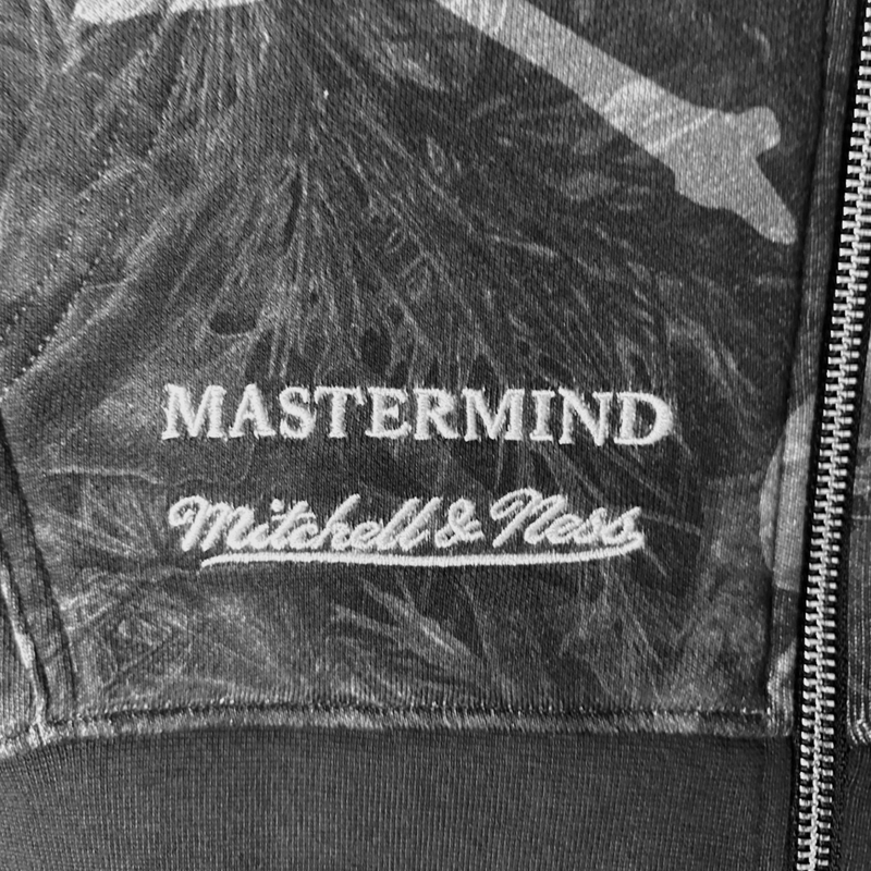 MASTERMIND X M&N PRINT ZIP UP HOODIE MASTERMIND X M&N PRINT ZIP UP HOODIE