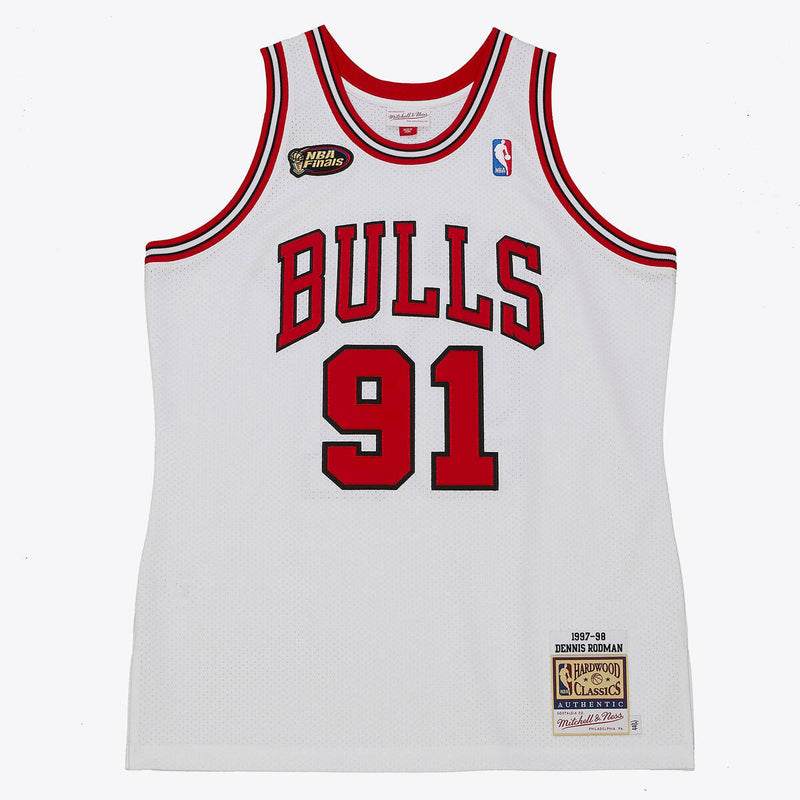NBA HOME FINALS JERSEY BULLS 1997 DENNIS RODMAN - White - Image 1 NBA HOME FINALS JERSEY BULLS 1997 DENNIS RODMAN - White - Image 1