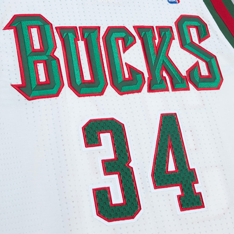 NBA HOME JERSEY BUCKS 2013 GIANNIS ANTETOKOUNMPO - White - Image 3 NBA HOME JERSEY BUCKS 2013 GIANNIS ANTETOKOUNMPO - White - Image 3