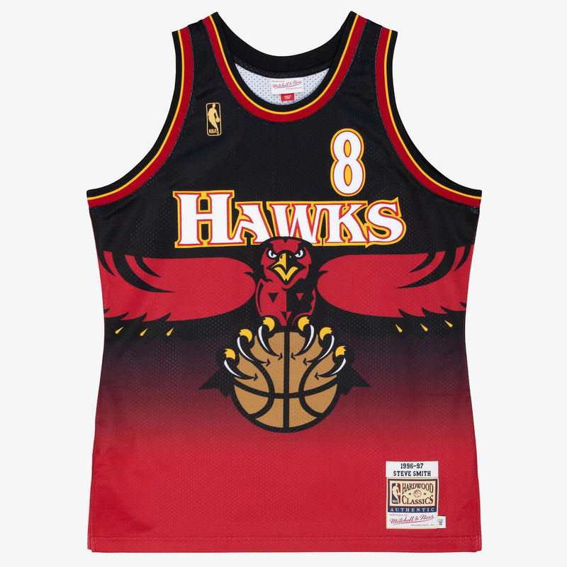 NBA AUTHENTIC JERSEY HAWKS 1996 STEVE SMITH - Scarlet - Image 1 NBA AUTHENTIC JERSEY HAWKS 1996 STEVE SMITH - Scarlet - Image 1