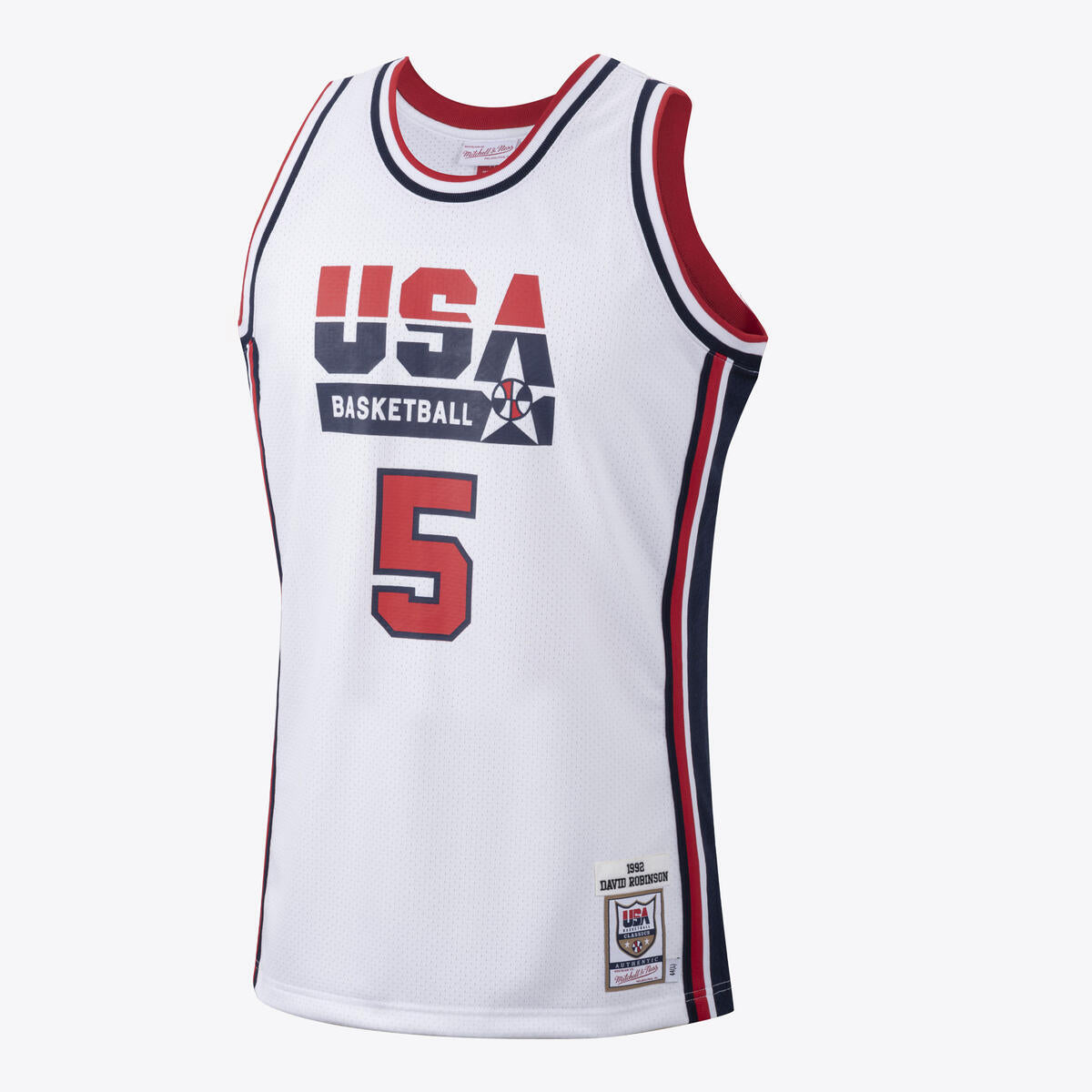 NBA AUTHENTIC JERSEY USA 1992 DAVID ROBINSON - White - Image 5