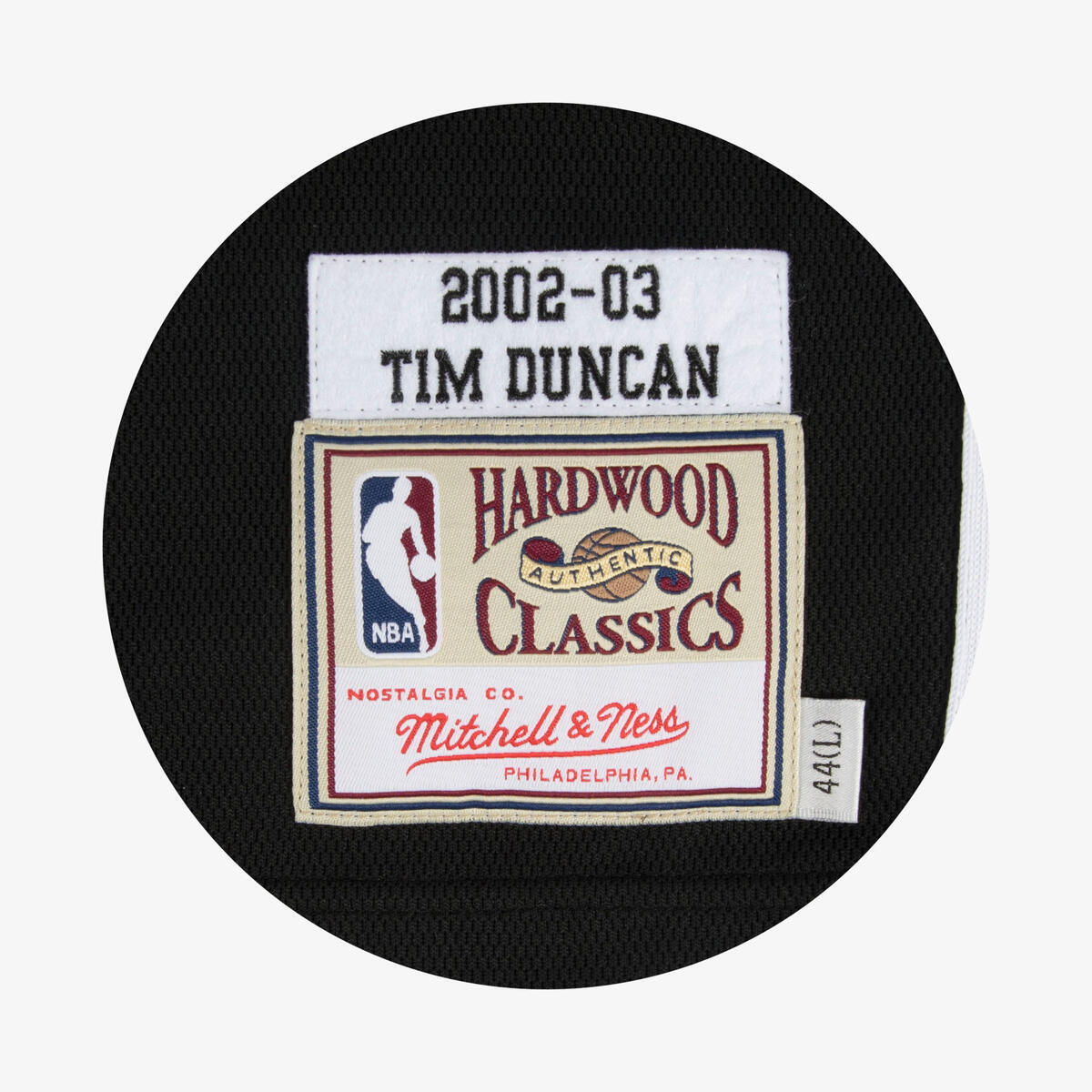 NBA AUTHENTIC JERSEY SPURS 2002 TIM DUNCAN - Black - Image 3