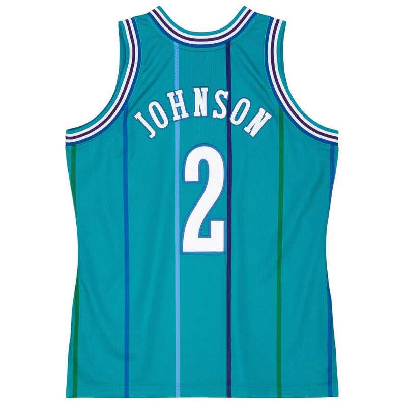 NBA AUTHENTIC ROAD JERSEY HORNETS 1992 LARRY JOHNSON - Teal - Image 2 NBA AUTHENTIC ROAD JERSEY HORNETS 1992 LARRY JOHNSON - Teal - Image 2