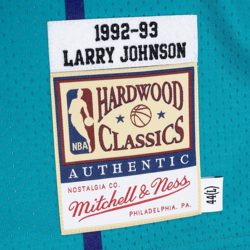 NBA AUTHENTIC ROAD JERSEY HORNETS 1992 LARRY JOHNSON - Teal - Image 4 NBA AUTHENTIC ROAD JERSEY HORNETS 1992 LARRY JOHNSON - Teal - Image 4
