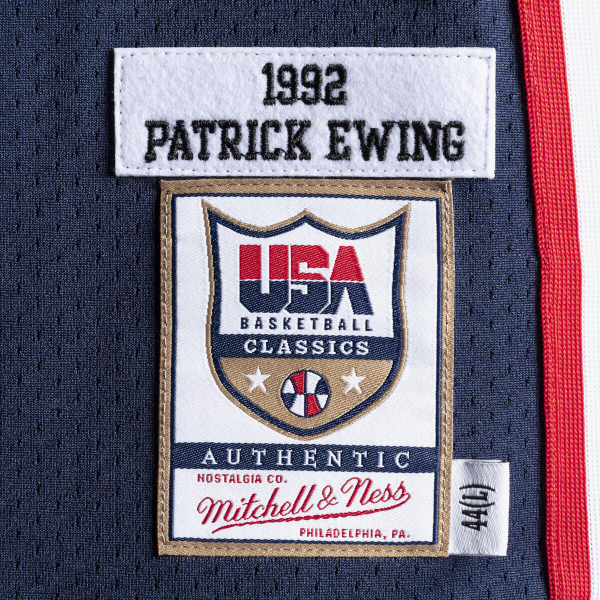 NBA AUTHENTIC JERSEY TEAM USA 1992 PATRICK EWING - Navy - Image 3