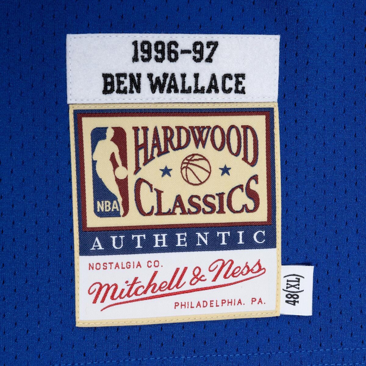 NBA AUTHENTIC JERSEY BULLETS 96-97 BEN WALLACE - Royal - Image 4