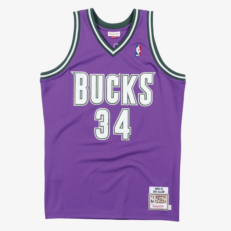 NBA AUTHENTIC JERSEY BUCKS 2000 RAY ALLEN - Purple - Image 1 NBA AUTHENTIC JERSEY BUCKS 2000 RAY ALLEN - Purple - Image 1