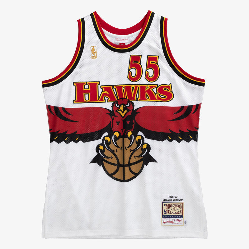 NBA AUTHENTIC JERSEY HAWKS 1996 DIKEMBE MUTOMBO - White - Image 1 NBA AUTHENTIC JERSEY HAWKS 1996 DIKEMBE MUTOMBO - White - Image 1