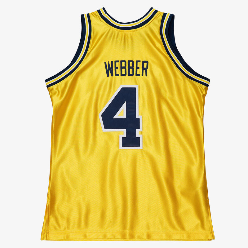 NCAA JERSEY MICHIGAN 1991 CHRIS WEBBER - Yellow - Image 2 NCAA JERSEY MICHIGAN 1991 CHRIS WEBBER - Yellow - Image 2