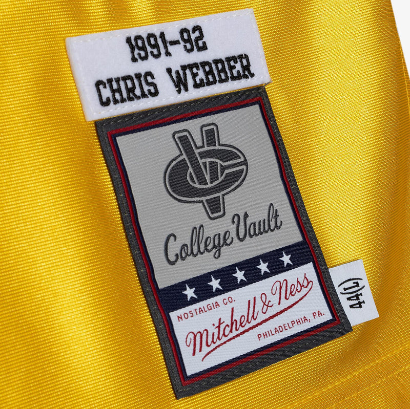 NCAA JERSEY MICHIGAN 1991 CHRIS WEBBER - Yellow - Image 4 NCAA JERSEY MICHIGAN 1991 CHRIS WEBBER - Yellow - Image 4