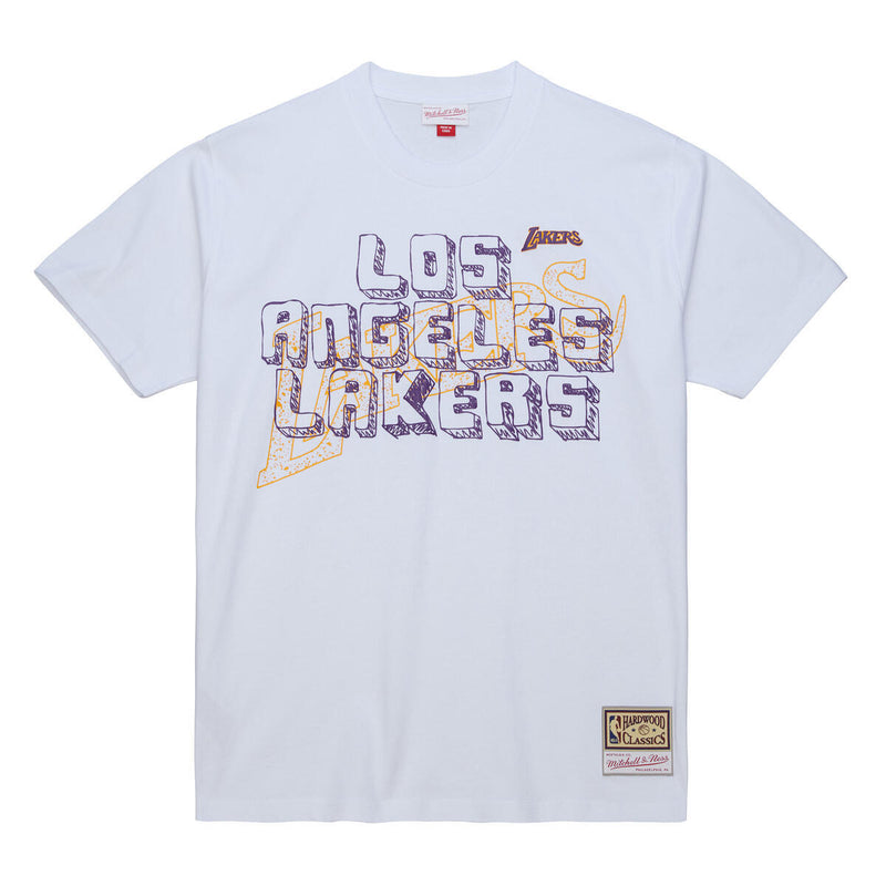 NBA STRIKER PREMIUM SS GRAPHIC TEE LAKERS White FC10124-LALWHIT - Image 1 NBA STRIKER PREMIUM SS GRAPHIC TEE LAKERS White FC10124-LALWHIT - Image 1