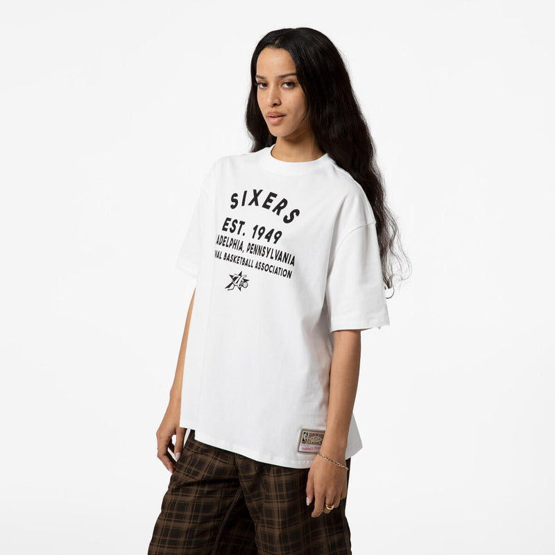 NBA WOMEN'S BOYFRIEND TEE 76ERS - White - Image 4 NBA WOMEN'S BOYFRIEND TEE 76ERS - White - Image 4