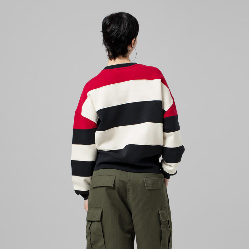 NBA WOMEN'S BLOCKED FLEECE CREW 76ERS - Black - Image 8 NBA WOMEN'S BLOCKED FLEECE CREW 76ERS - Black - Image 8