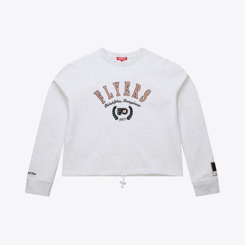 NHL WOMEN'S CROP FLEECE TOGGLE CREW FLYERS - Image 2 NHL WOMEN'S CROP FLEECE TOGGLE CREW FLYERS - Image 2