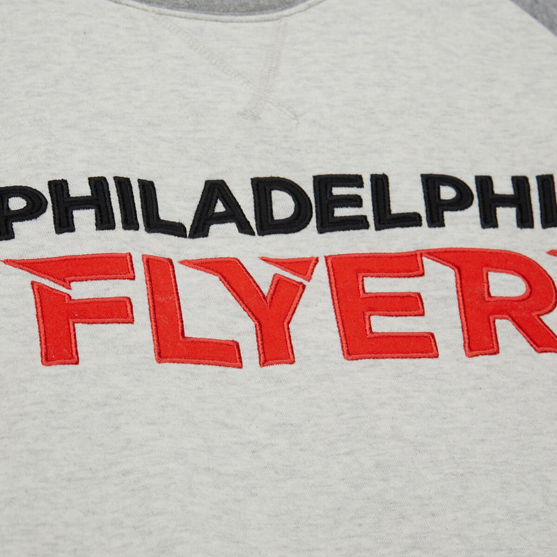 NHL HERITAGE COLLECTION FLEECE CREW CURRENT LOGO FLYERS GREY HEATHER-CREAM FC10820-PFLGHCR - Image 3 NHL HERITAGE COLLECTION FLEECE CREW CURRENT LOGO FLYERS GREY HEATHER-CREAM FC10820-PFLGHCR - Image 3