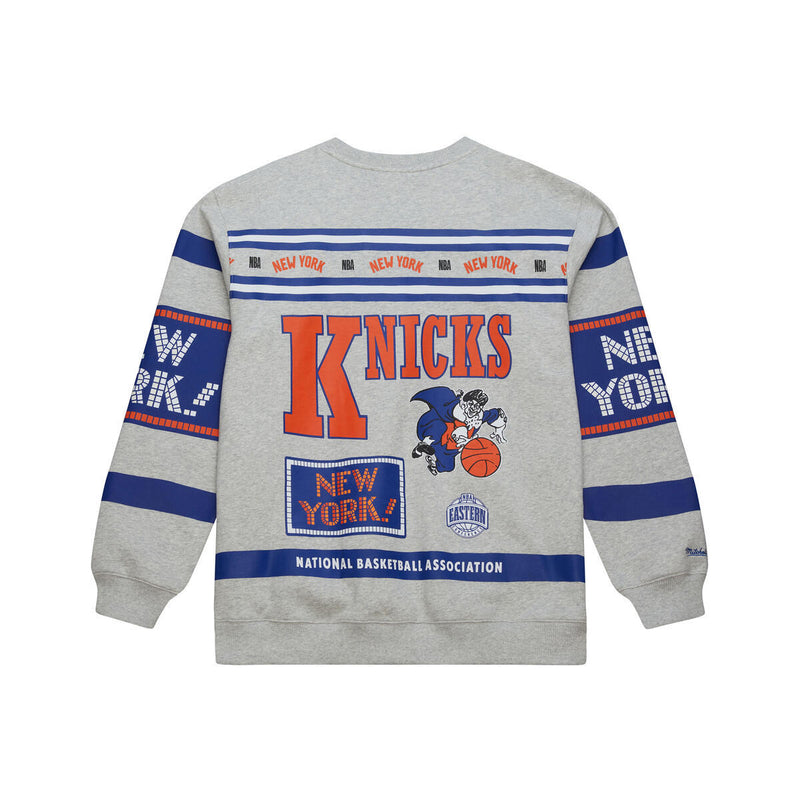 NBA AOP FLEECE CREW NEW YORK KNICKS - Grey Heather - Image 2 NBA AOP FLEECE CREW NEW YORK KNICKS - Grey Heather - Image 2