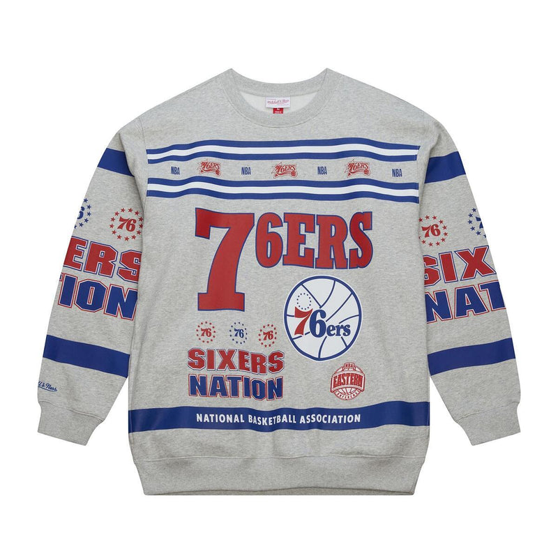 NBA AOP FLEECE CREW PHILADELPHIA 76ERS - Image 1 NBA AOP FLEECE CREW PHILADELPHIA 76ERS - Image 1