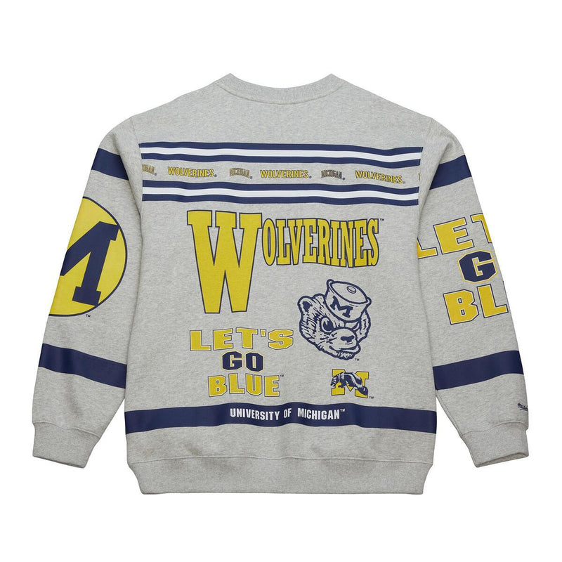 NCAA AOP FLEECE CREW MICHIGAN WOLVERINES - Image 2 NCAA AOP FLEECE CREW MICHIGAN WOLVERINES - Image 2