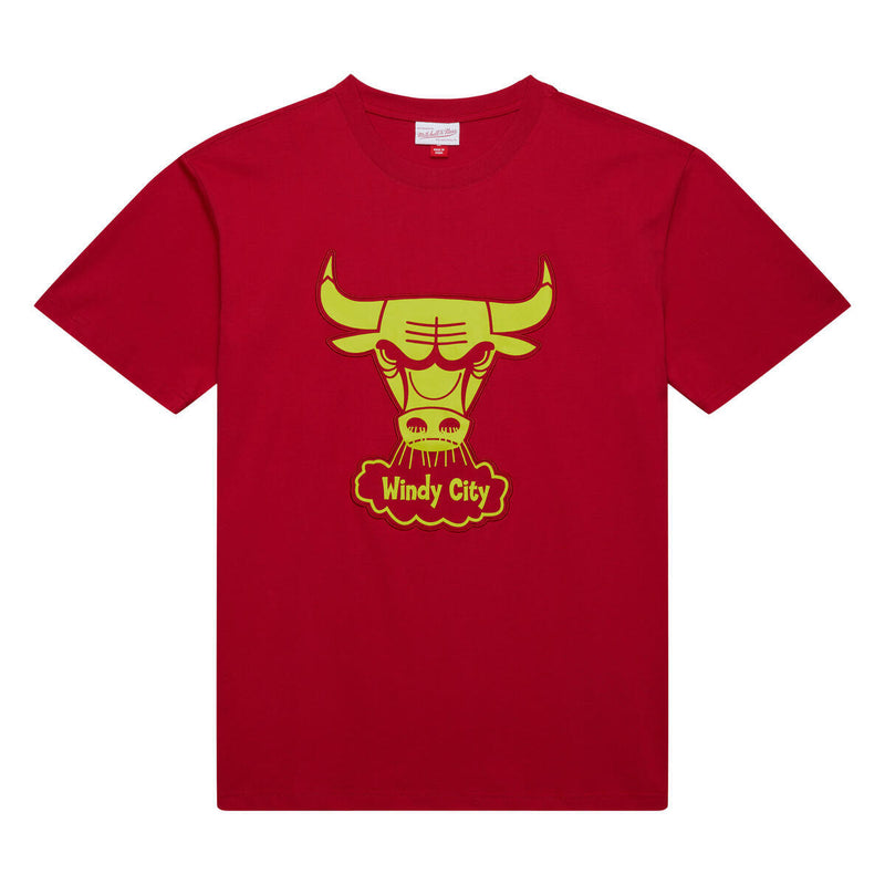 NBA NEON NIGHTS SS PREMIUM TEE BULLS Scarlet FC7944-CBUSCAR - Image 1 NBA NEON NIGHTS SS PREMIUM TEE BULLS Scarlet FC7944-CBUSCAR - Image 1