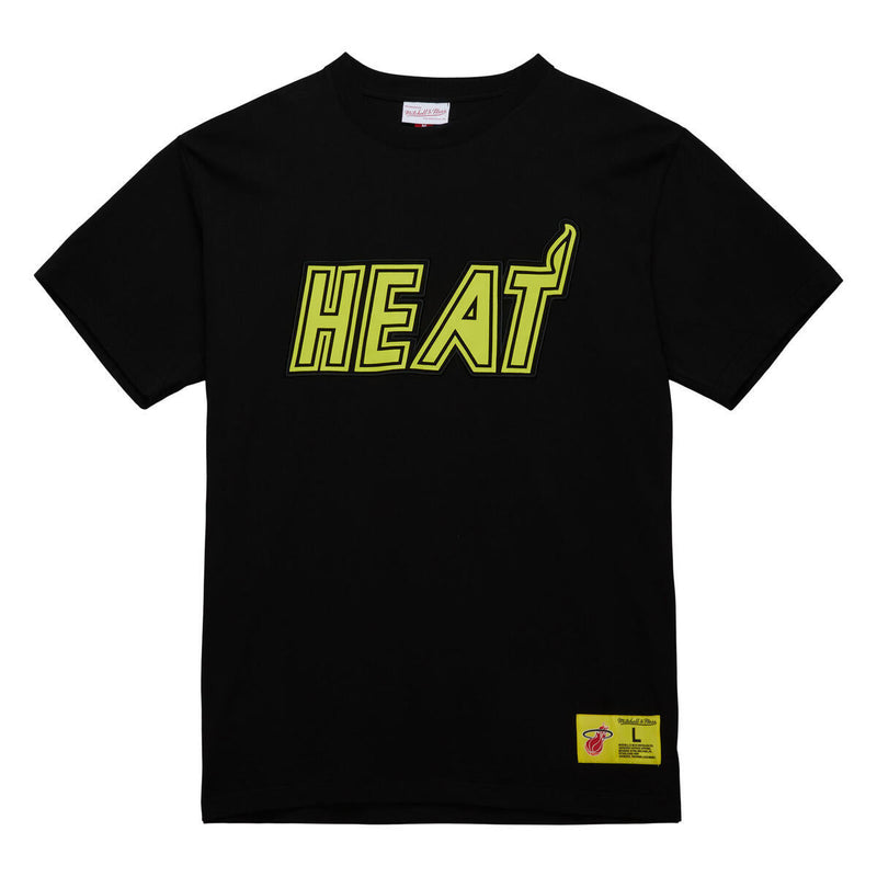 NBA NEON NIGHTS SS PREMIUM TEE HEAT Black FC7944-MHEBLCK - Image 1 NBA NEON NIGHTS SS PREMIUM TEE HEAT Black FC7944-MHEBLCK - Image 1