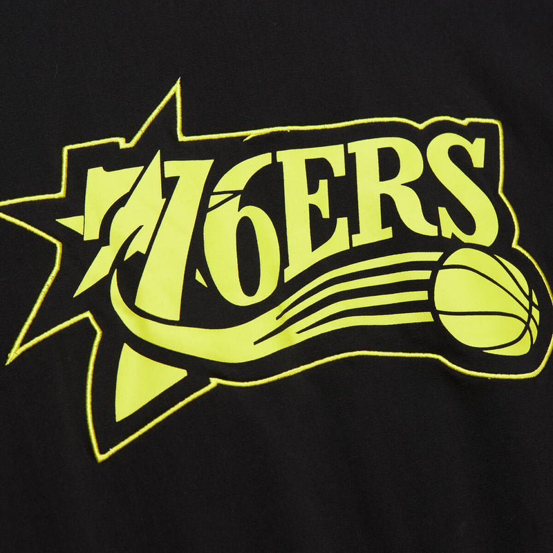 NBA NEON NIGHTS SS PREMIUM TEE 76ERS Black FC7944-P76BLCK - Image 3 NBA NEON NIGHTS SS PREMIUM TEE 76ERS Black FC7944-P76BLCK - Image 3