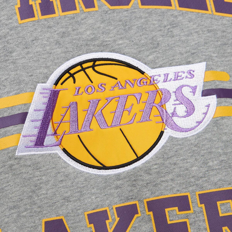 NBA ALLOVER CREW 4.0 VINTAGE LOGO LAKERS Grey Heather FC8055-LALGYHT - Image 4 NBA ALLOVER CREW 4.0 VINTAGE LOGO LAKERS Grey Heather FC8055-LALGYHT - Image 4