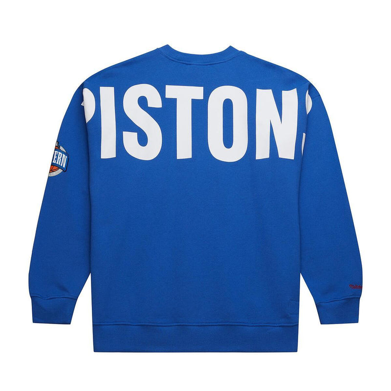 NBA THERE AND BACK 2.0 CREW FLEECE VINTAGE LOGO PISTONS Royal FC8088-DPIROYA - Image 2 NBA THERE AND BACK 2.0 CREW FLEECE VINTAGE LOGO PISTONS Royal FC8088-DPIROYA - Image 2
