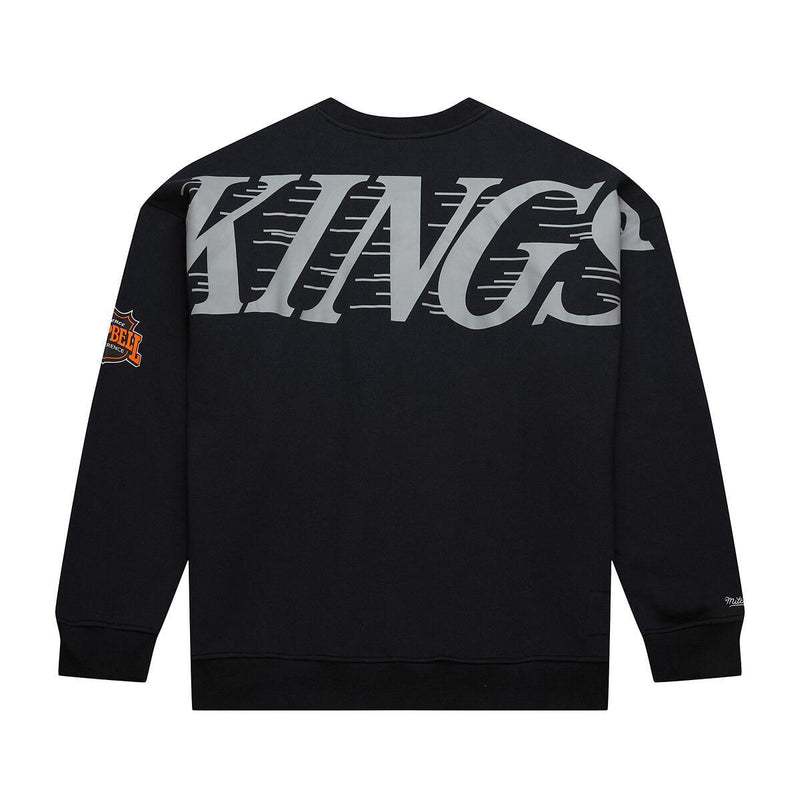 NHL THERE AND BACK 2.0 CREW FLEECE VINTAGE LOGO KINGS Black FC8088-LAKBLCK - Image 2 NHL THERE AND BACK 2.0 CREW FLEECE VINTAGE LOGO KINGS Black FC8088-LAKBLCK - Image 2