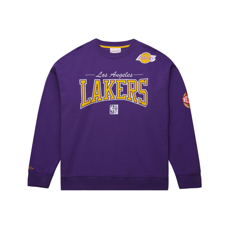 NBA THERE AND BACK 2.0 CREW FLEECE VINTAGE LOGO LAKERS - Image 1 NBA THERE AND BACK 2.0 CREW FLEECE VINTAGE LOGO LAKERS - Image 1