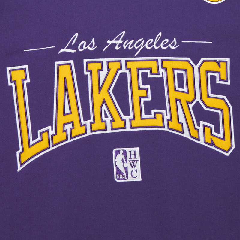 NBA THERE AND BACK 2.0 CREW FLEECE VINTAGE LOGO LAKERS - Image 3 NBA THERE AND BACK 2.0 CREW FLEECE VINTAGE LOGO LAKERS - Image 3