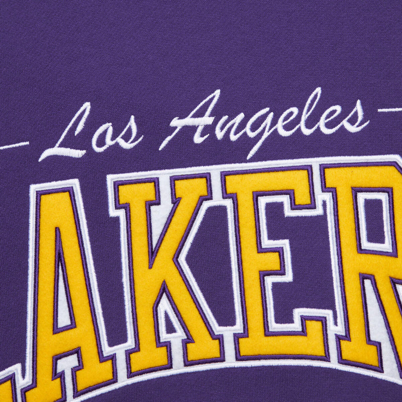 NBA THERE AND BACK 2.0 CREW FLEECE VINTAGE LOGO LAKERS - Image 4 NBA THERE AND BACK 2.0 CREW FLEECE VINTAGE LOGO LAKERS - Image 4