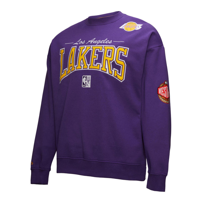 NBA THERE AND BACK 2.0 CREW FLEECE VINTAGE LOGO LAKERS - Image 9 NBA THERE AND BACK 2.0 CREW FLEECE VINTAGE LOGO LAKERS - Image 9