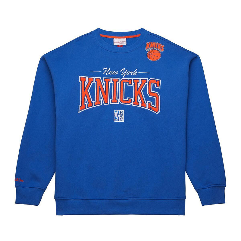 NBA THERE AND BACK 2.0 CREW FLEECE VINTAGE LOGO KNICKS Royal FC8088-NYKROYA - Image 1 NBA THERE AND BACK 2.0 CREW FLEECE VINTAGE LOGO KNICKS Royal FC8088-NYKROYA - Image 1