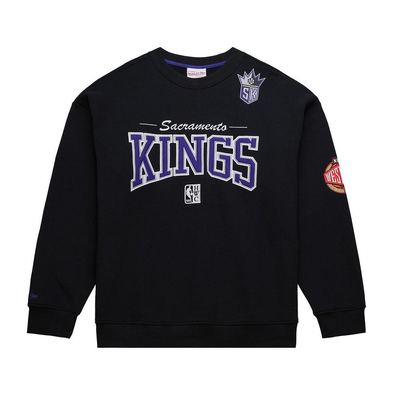 NBA THERE AND BACK 2.0 CREW FLEECE VINTAGE LOGO KINGS Black FC8088-SKIBLCK - Image 1 NBA THERE AND BACK 2.0 CREW FLEECE VINTAGE LOGO KINGS Black FC8088-SKIBLCK - Image 1