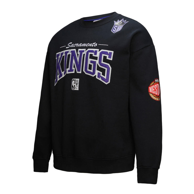 NBA THERE AND BACK 2.0 CREW FLEECE VINTAGE LOGO KINGS Black FC8088-SKIBLCK - Image 8 NBA THERE AND BACK 2.0 CREW FLEECE VINTAGE LOGO KINGS Black FC8088-SKIBLCK - Image 8