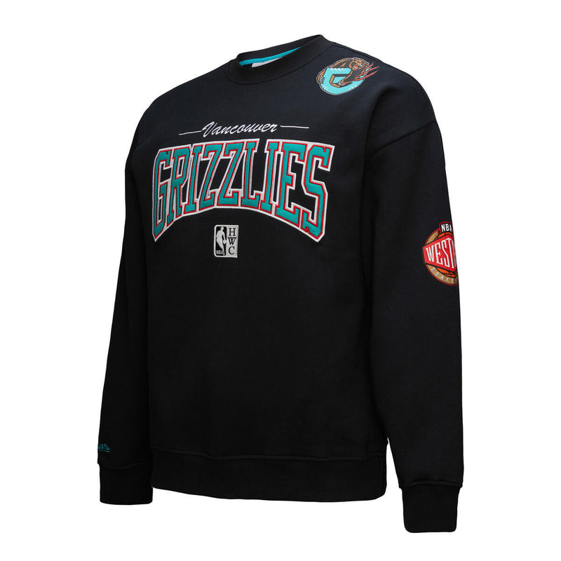 NBA THERE AND BACK 2.0 CREW FLEECE VINTAGE LOGO GRIZZLIES Black FC8088-VGRBLCK - Image 9 NBA THERE AND BACK 2.0 CREW FLEECE VINTAGE LOGO GRIZZLIES Black FC8088-VGRBLCK - Image 9
