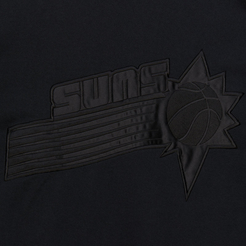 NBA SATIN STRIPES FLEECE CREW VINTAGE LOGO SUNS Black FC8090-PSUBLCK - Image 3 NBA SATIN STRIPES FLEECE CREW VINTAGE LOGO SUNS Black FC8090-PSUBLCK - Image 3