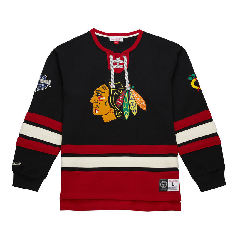 NHL HERITAGE LACE-UP CREW CURRENT LOGO BLACKHAWKS Black FC8096-CBHBLCK - Image 1 NHL HERITAGE LACE-UP CREW CURRENT LOGO BLACKHAWKS Black FC8096-CBHBLCK - Image 1