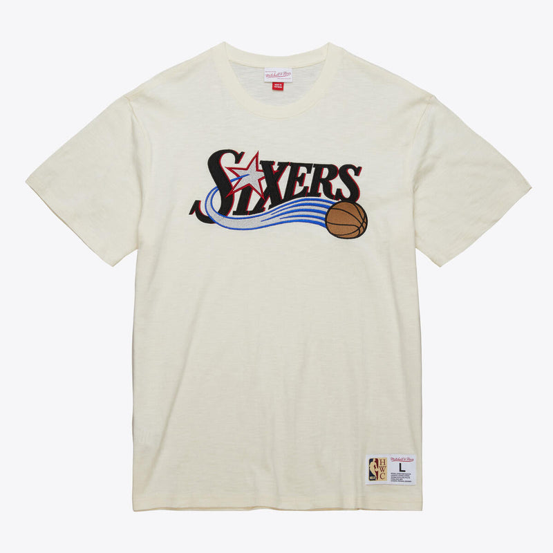 NBA HERITAGE SS SLUB TEE VINTAGE LOGO 76ERS Cream FC8332-P76CREA - Image 3 NBA HERITAGE SS SLUB TEE VINTAGE LOGO 76ERS Cream FC8332-P76CREA - Image 3