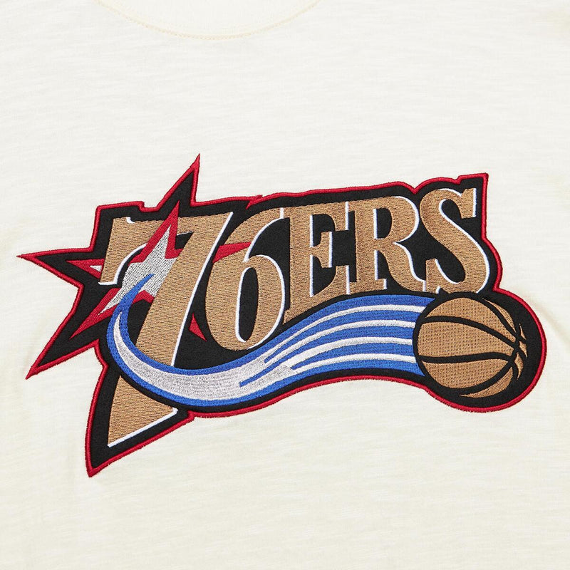 NBA HERITAGE LS SLUB TEE VINTAGE LOGO 76ERS Cream FC8333-P76CREA - Image 1 NBA HERITAGE LS SLUB TEE VINTAGE LOGO 76ERS Cream FC8333-P76CREA - Image 1