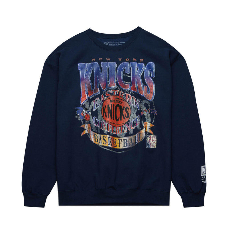 NBA EASY COOL CREWNECK SWEATSHIRT KNICKS Blue FC8369-NYKBLUE - Image 1 NBA EASY COOL CREWNECK SWEATSHIRT KNICKS Blue FC8369-NYKBLUE - Image 1