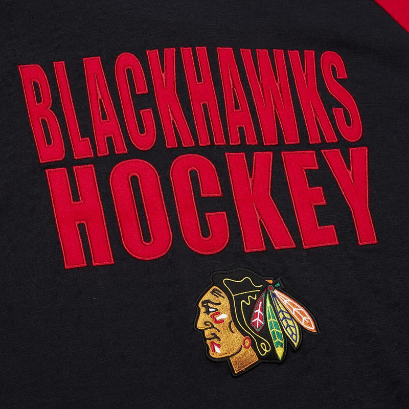 NHL LEGENDARY SLUB LS TEE CURRENT LOGO BLACKHAWKS BLACK-SCARLET FC8665-CBHBKSC - Image 3 NHL LEGENDARY SLUB LS TEE CURRENT LOGO BLACKHAWKS BLACK-SCARLET FC8665-CBHBKSC - Image 3