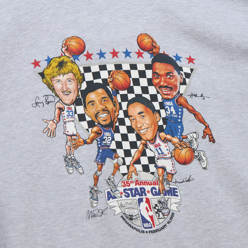 NBA ALL-STAR CARICATURES ALL-STAR 1985 MULTI - Grey Heather - Image 3 NBA ALL-STAR CARICATURES ALL-STAR 1985 MULTI - Grey Heather - Image 3