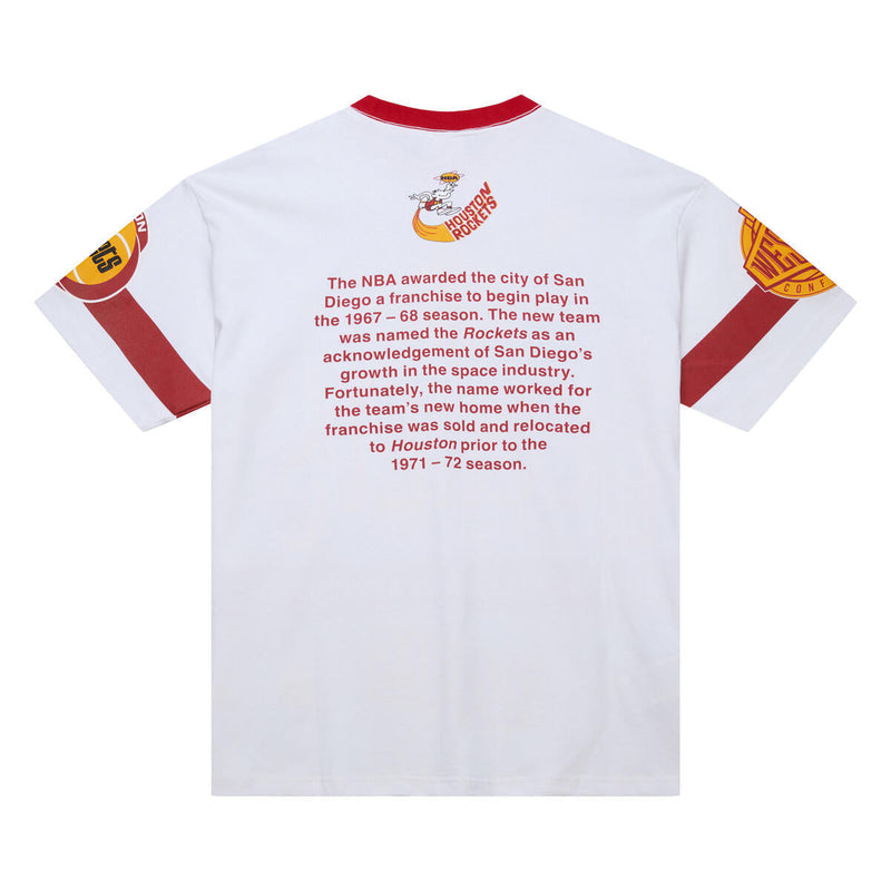 NBA TEAM ORIGINS PREMIUM SS TEE VINTAGE LOGO ROCKETS White FC9265-HROWHIT - Image 2 NBA TEAM ORIGINS PREMIUM SS TEE VINTAGE LOGO ROCKETS White FC9265-HROWHIT - Image 2