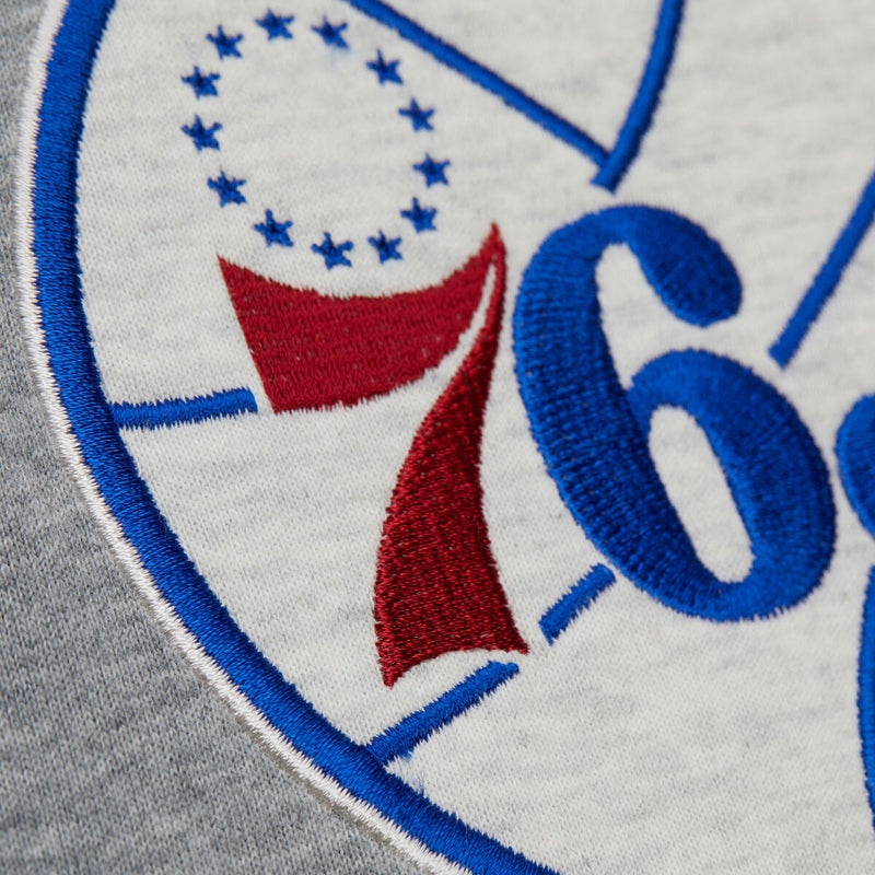 NBA HERITAGE COLLECTION PREMIUM SS TEE VINTAGE LOGO 76ERS GREY HEATHER-CREAM FC9283-P76GHCR - Image 1 NBA HERITAGE COLLECTION PREMIUM SS TEE VINTAGE LOGO 76ERS GREY HEATHER-CREAM FC9283-P76GHCR - Image 1