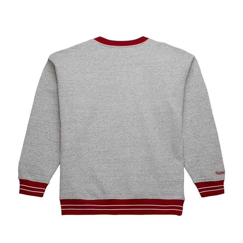 NHL FULL FIELD SATIN FLEECE CREW CURRENT LOGO RED WINGS Grey Heather FC9301-DRWGYHT - Image 2 NHL FULL FIELD SATIN FLEECE CREW CURRENT LOGO RED WINGS Grey Heather FC9301-DRWGYHT - Image 2