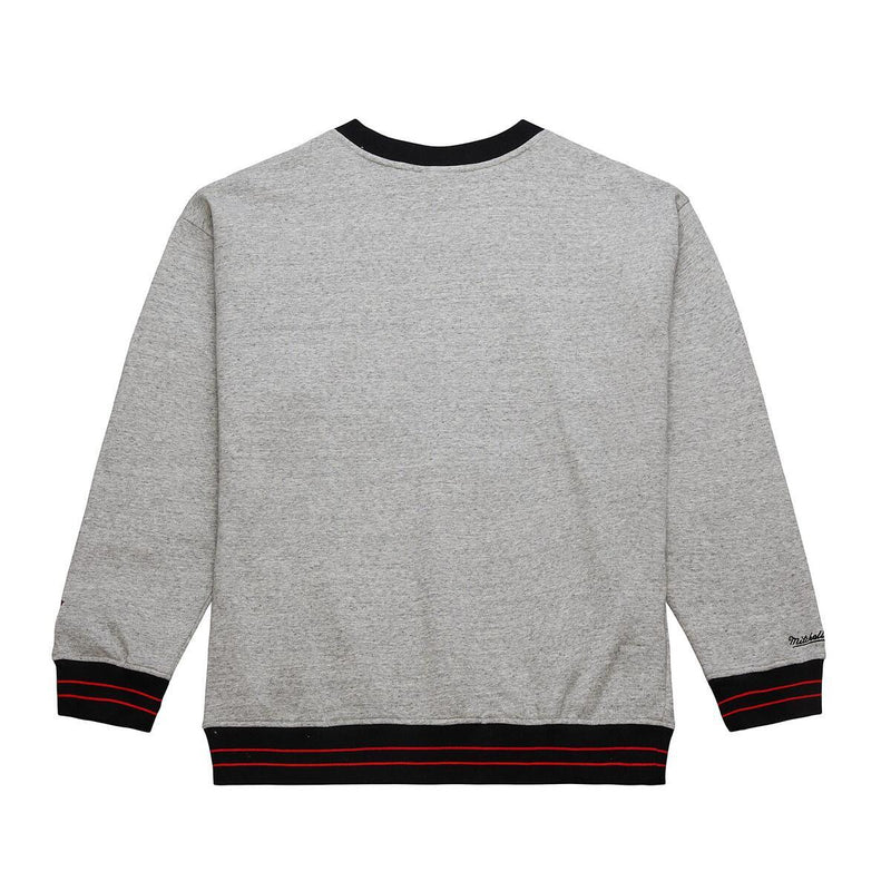 NHL FULL FIELD SATIN FLEECE CREW CURRENT LOGO FLYERS Grey Heather FC9301-PFLGYHT - Image 2 NHL FULL FIELD SATIN FLEECE CREW CURRENT LOGO FLYERS Grey Heather FC9301-PFLGYHT - Image 2