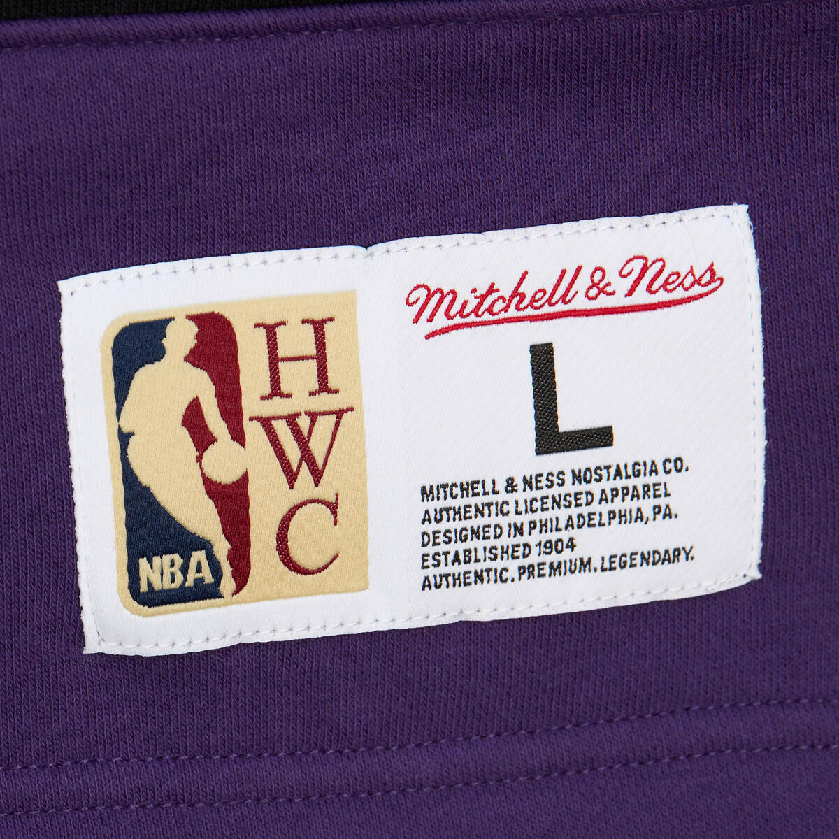 NBA HERITAGE LACE-UP CREW VINTAGE LOGO LAKERS Black FC9654-LALBLCK - Image 6