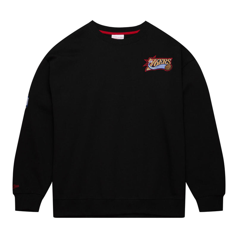 NBA TEAM FIRST SATIN FLEECE CREW 76ERS - Image 1 NBA TEAM FIRST SATIN FLEECE CREW 76ERS - Image 1